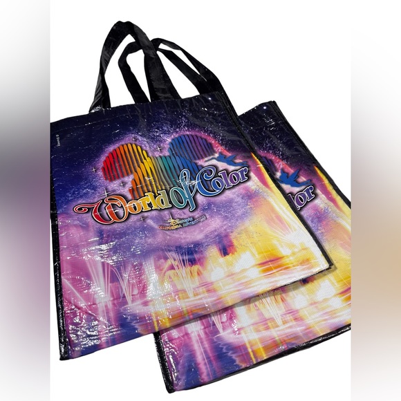 two Disneys California Adventure world of color reusable tote bags - Picture 2 of 7